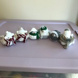 Target Wondershop Featherly Friends Christmas Fabric Bird Ornaments Lot of 6